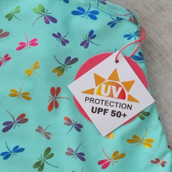 NWT Dolphin Love Foil Print Dragonfly UPF 50+ Protection One Piece Swimsuit - Picture 5 of 6